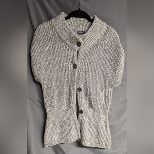 Cotton Blend Short Sleeve Knit Cardigan